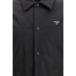 Prada Black Recycled Polyamide Coat - Image 3