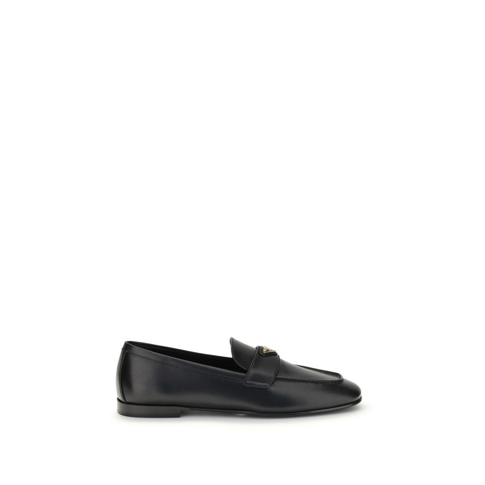 10292497.jpeg Prada Black Calf Leather Bos Taurus Slip-On Loafers - Image 1