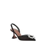 Amina Muaddi Black Polyester High Heel Pumps - Image 2