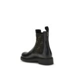 Fendi Black Calf Leather Bos Taurus Ankle Boots - Image 3