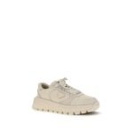 Prada Beige Calf Leather Bos Taurus Athletic Sneakers - Image 2