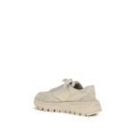 Prada Beige Calf Leather Bos Taurus Athletic Sneakers - Image 3
