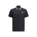 Versace Black Cotton Polo Shirt