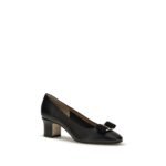 Ferragamo Black Calf Leather Bos Taurus Pumps - Image 2