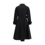 Burberry Black Cotton Trench Coat - Image 2