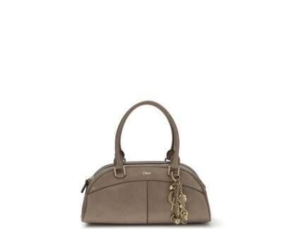 Geantă Chloé Bowling Gri din Piele