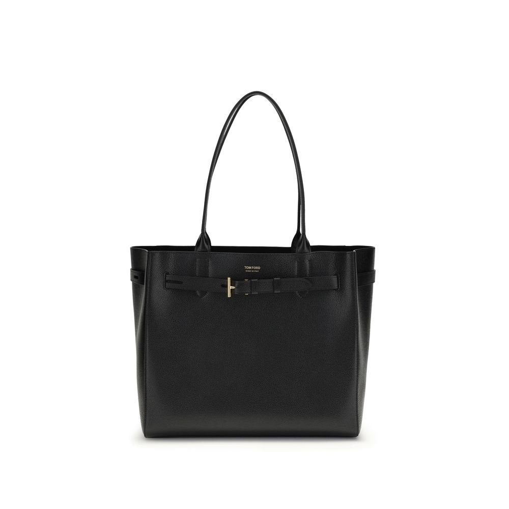 10343733.jpeg Tom Ford Black Calf Leather Bos Taurus Shoulder Bag - Image 1