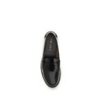 Prada Black Calf Leather Bos Taurus Slip-On Loafers - Image 4