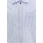 Prada Blue Polyamide Pattern Shirt - Image 3