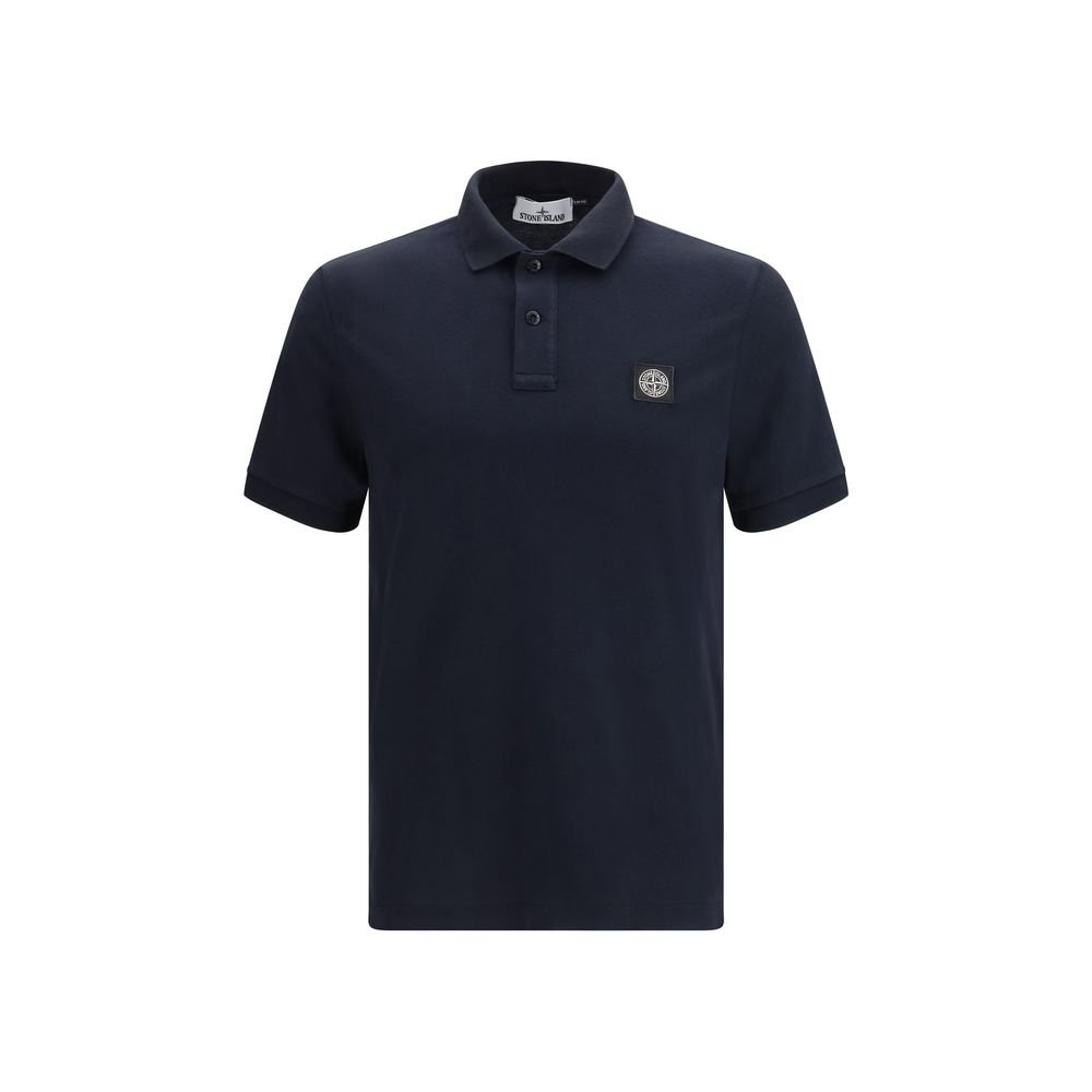 10365477.jpeg Stone Island Blue Cotton Polo Shirt - Image 1