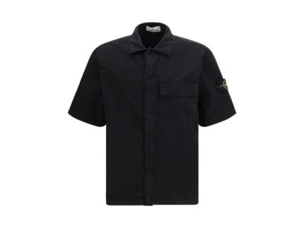 Stone Island Black Cotton Shortsleeve Shirt