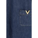 Valentino Blue Cotton Casual Dress - Image 3