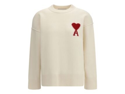 Hanorac Ami Paris Bej din Lână Fleece