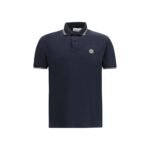 Stone Island Blue Cotton Polo Shirt