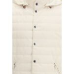 Brunello Cucinelli Beige Polyester Sleveless Jacket - Image 3