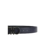 Ferragamo Blue Calf Leather Bos Taurus Belt - Image 3