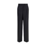 Ferragamo Gray Fleece Wool Casual Pants
