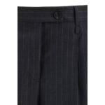 Ferragamo Gray Fleece Wool Casual Pants - Image 3