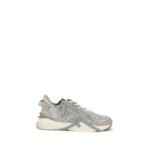 Fendi Gray Calf Leather Bos Taurus Athletic Sneakers