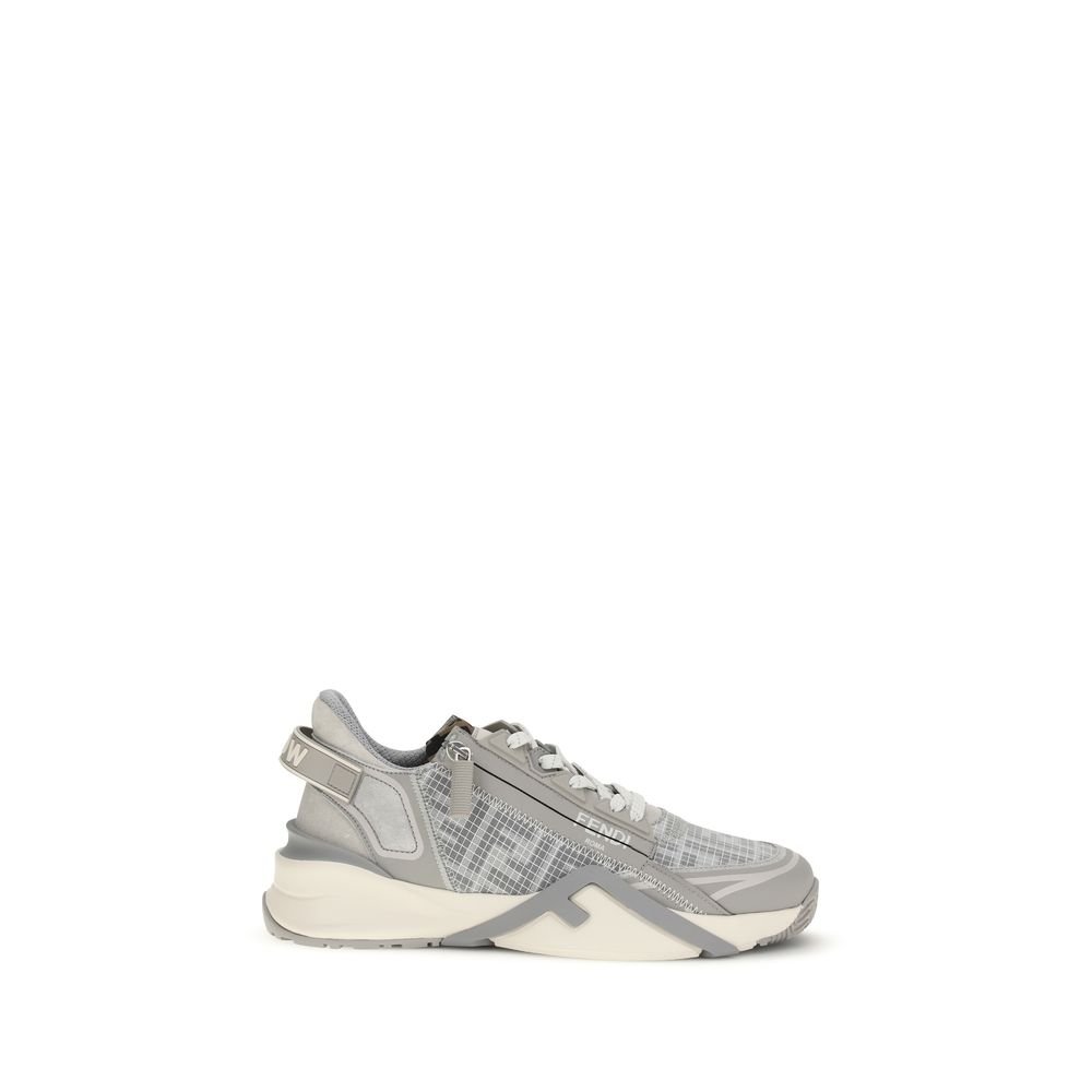 10372625.jpeg Fendi Gray Calf Leather Bos Taurus Athletic Sneakers - Image 1