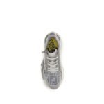 Fendi Gray Calf Leather Bos Taurus Athletic Sneakers - Image 4