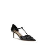 Valentino Garavani Black Calf Leather Bos Taurus High Heel Pumps - Image 2