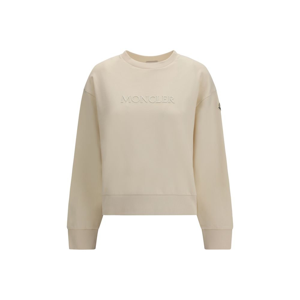 10373142.jpeg Moncler Beige Cotton Sweatshirt - Image 1