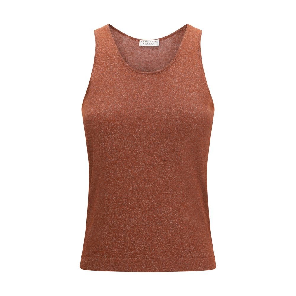 10373152.jpeg Brunello Cucinelli Brown Cashmere Tank Tops - Image 1