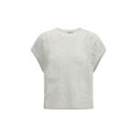 Brunello Cucinelli White Linen T-Shirt