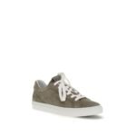 Brunello Cucinelli Gray Calf Leather Bos Taurus Sneakers - Image 2