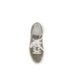 Brunello Cucinelli Gray Calf Leather Bos Taurus Sneakers - Image 4