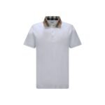 Burberry White Cotton Polo Shirt