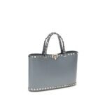 Valentino Garavani Blue Calf Leather Bos Taurus Shoulder Bag - Image 2