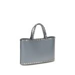 Valentino Garavani Blue Calf Leather Bos Taurus Shoulder Bag - Image 3