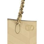 Valentino Garavani Gold Napa Leather / Calf Bos Taurus Shoulder Bag - Image 4