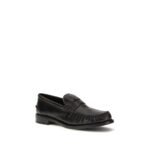 Prada Black Calf Leather Bos Taurus Slip-On Loafers - Image 2