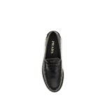Prada Black Calf Leather Bos Taurus Slip-On Loafers - Image 4