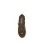 Prada Brown Cotton Ballet Flats - Image 4