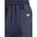 Prada Blue Recycled Polyamide Casual Pants - Image 3