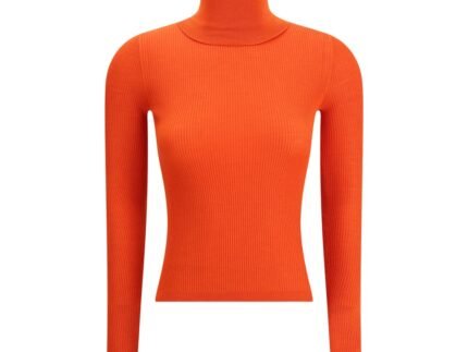 Saint Laurent Orange Wool Turtleneck