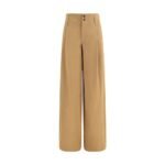Pantaloni Chloé Bej din Bumbac