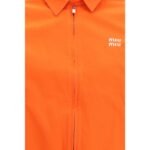Miu Miu Orange Cotton Bomber - Image 3