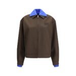 Miu Miu Brown Fleece Wool Bomber