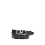 Ferragamo Black Leather Regular Belt