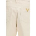 Pantaloni Valentino denim Bej din Bumbac - imagine 3