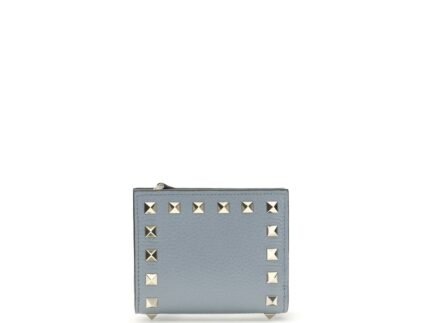 Portofel Valentino Garavani Rockstud Albastru din Piele