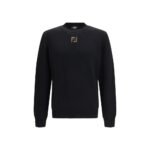 Fendi Black Fleece Wool Sweatshirt