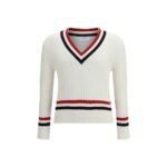 Thom Browne White Cotton Sweatshirt