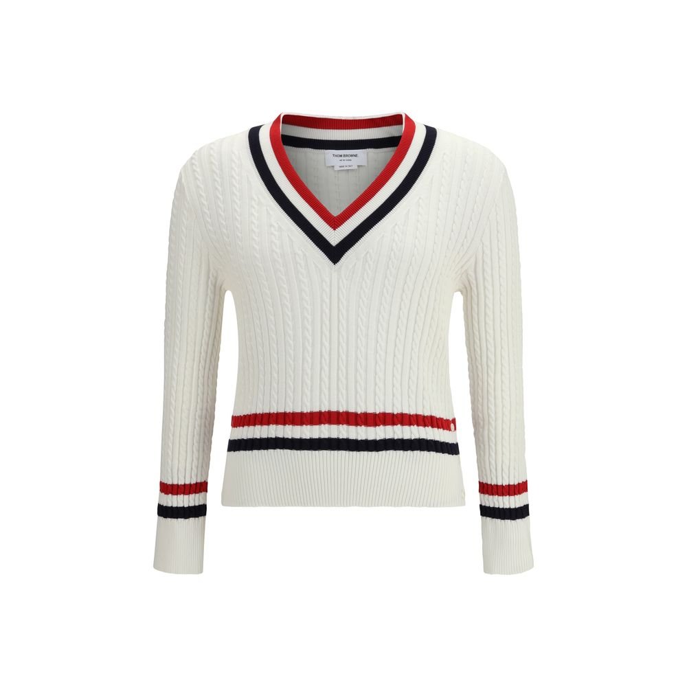 10382555-1.jpeg Thom Browne White Cotton Sweatshirt - Image 1