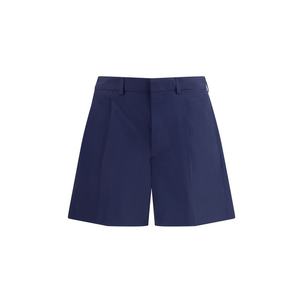 10382905.jpeg Prada Blue Cotton Bermuda Shorts - Image 1